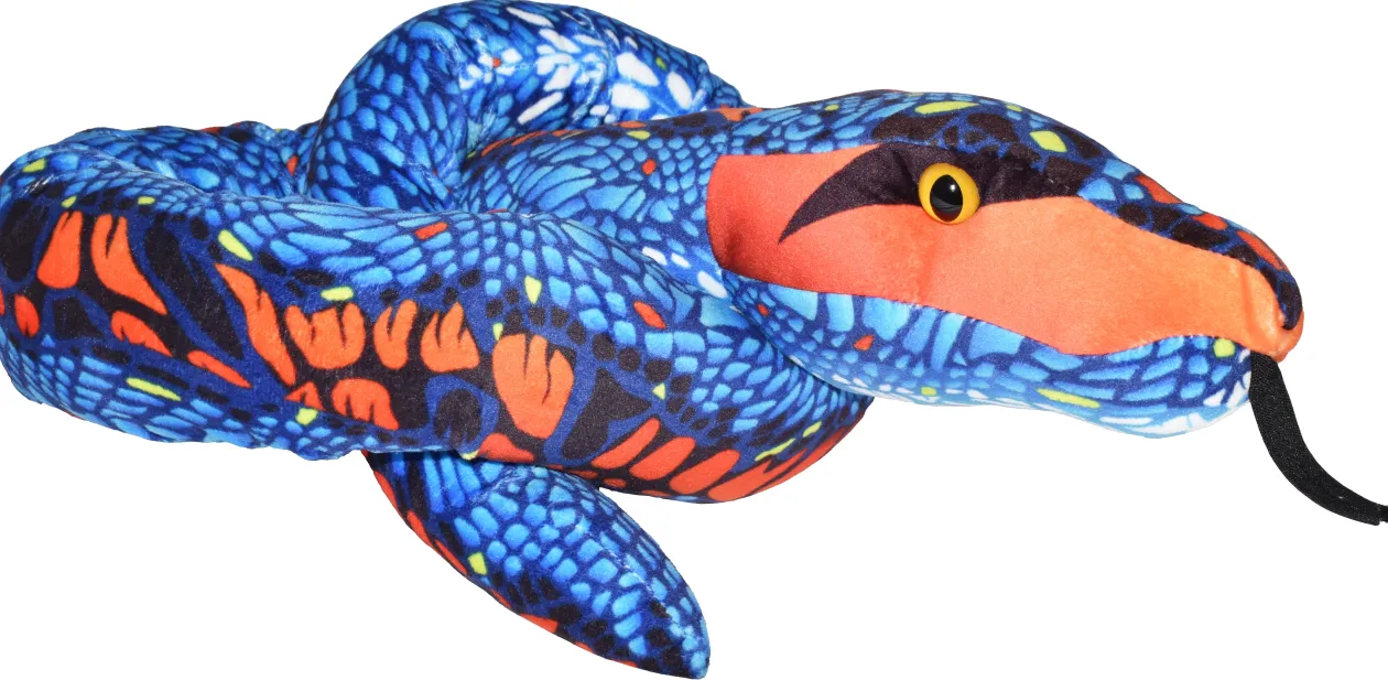 Wild Republic Blue And Orange Snake Stuffed Animal - 54" Sale