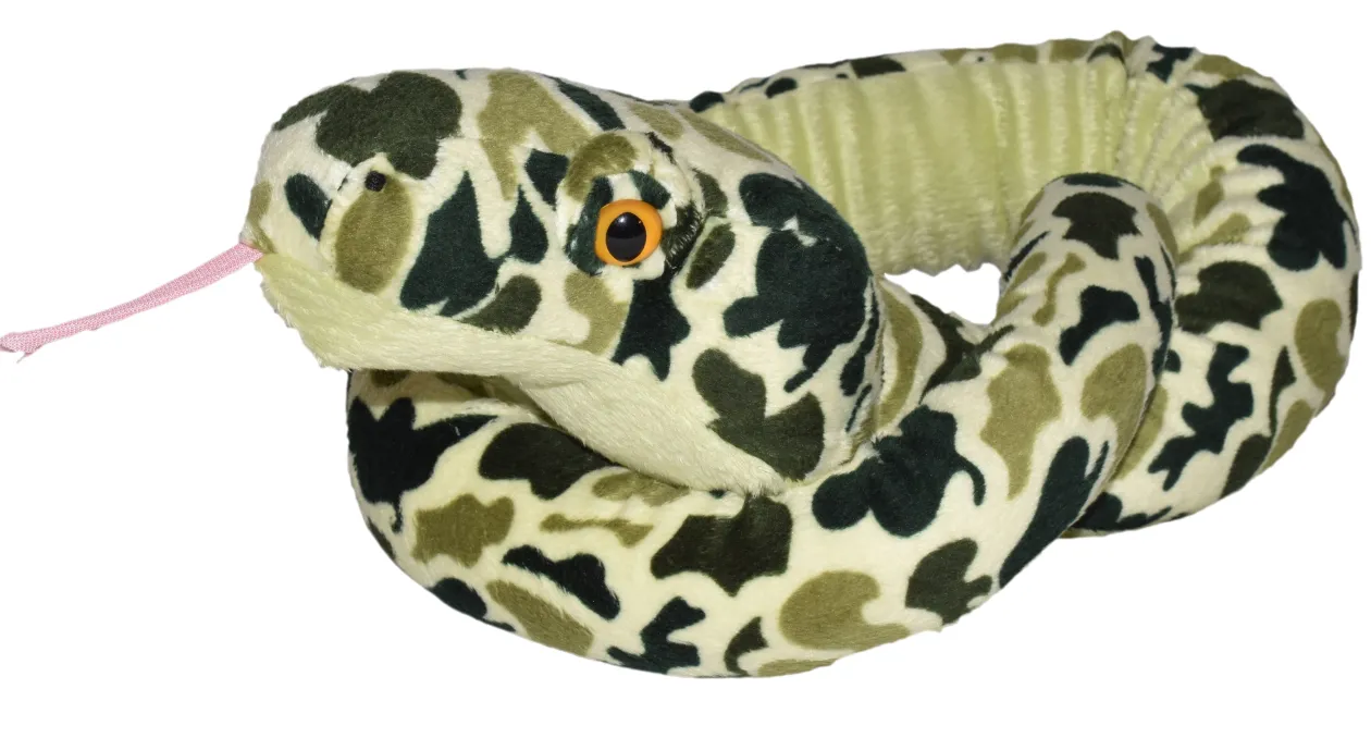 Wild Republic Green Camo Snake Stuffed Animal - 54" Cheap
