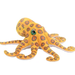 Wild Republic Living Ocean Blue Ring Octopus Stuffed Animal - 22" Clearance