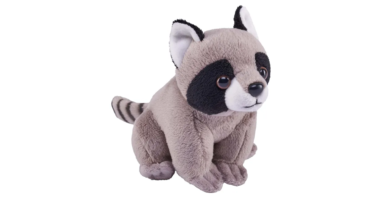 Wild Republic Pocketkins Eco Racoon Stuffed Animal - 5" Fashion
