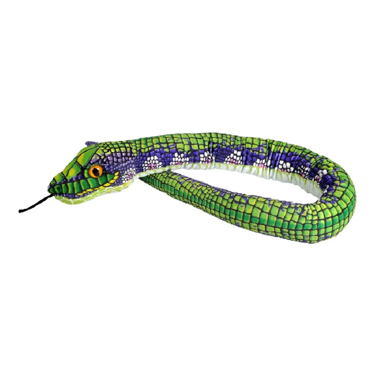 Wild Republic Printed Green Scales Snake Stuffed Animal - 54" Discount