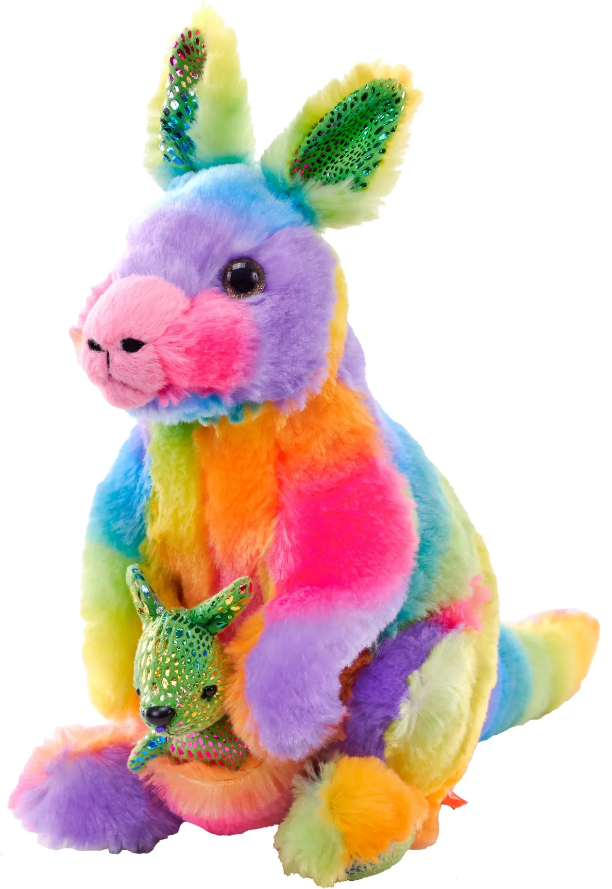Wild Republic Rainbowkins Kangaroo Stuffed Animal - 12" New
