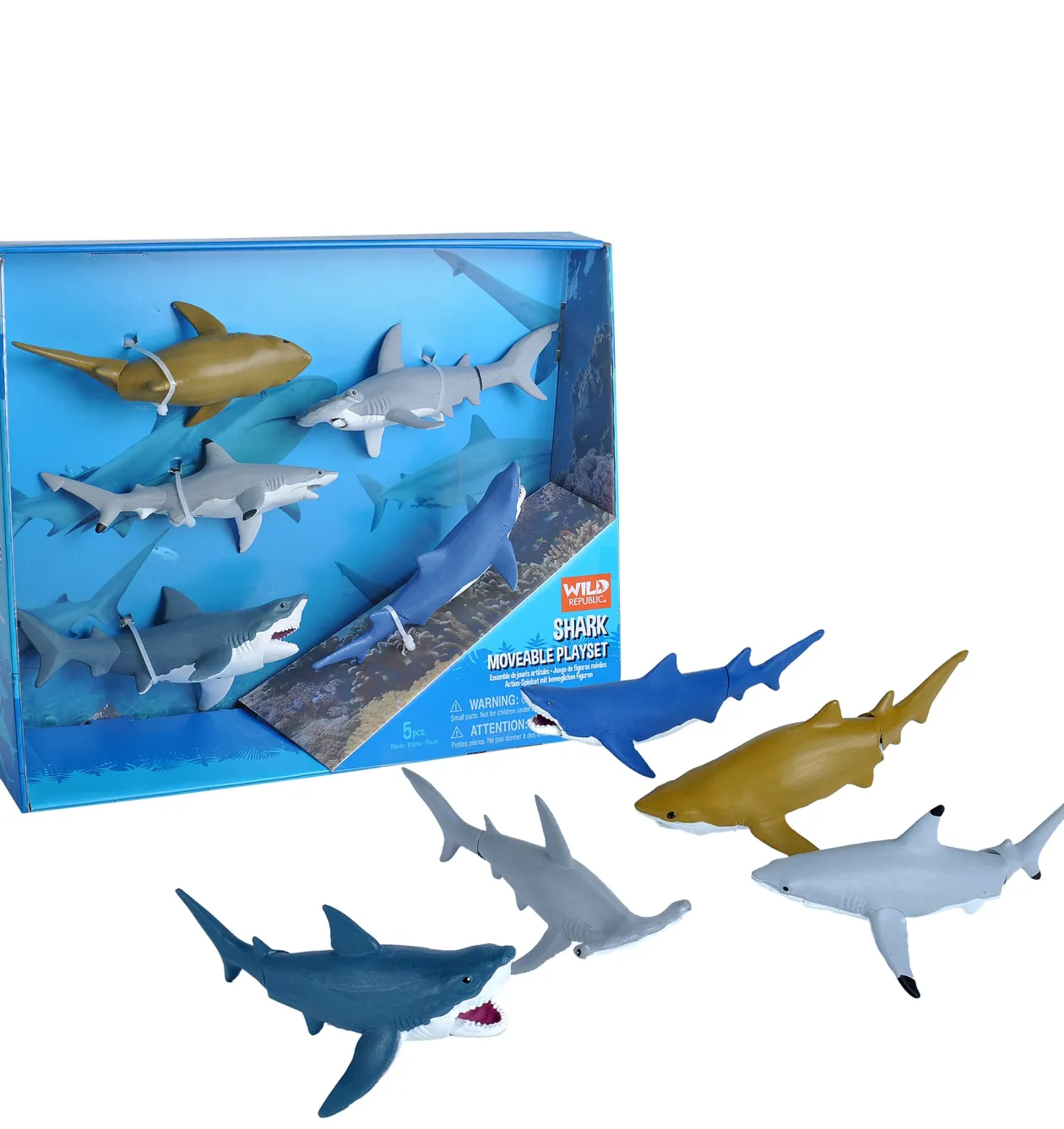 Wild Republic Shark Moveable Set Discount