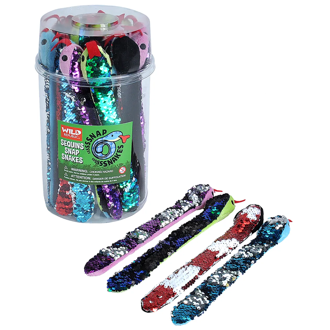 Wild Republic Snap Snakes - Sequin Clearance