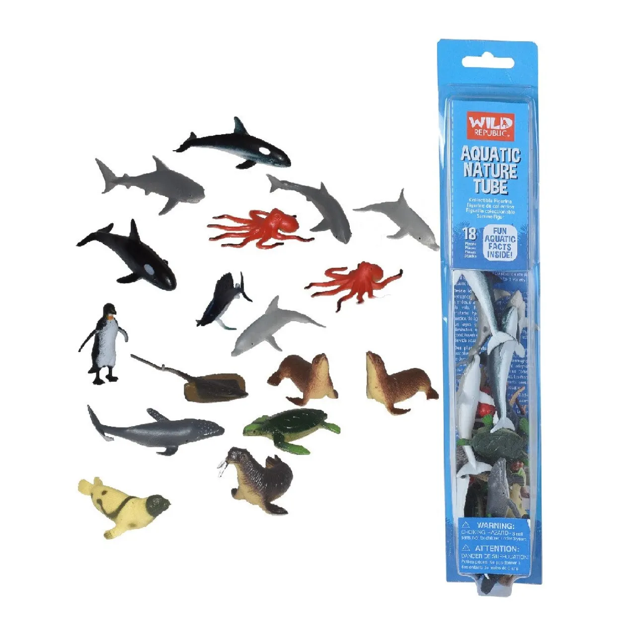 Wild Republic Tube of Aquatic Figurines with Playmat Outlet