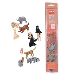 Wild Republic Tube of Baby Animal Figurines with Playmat Clearance