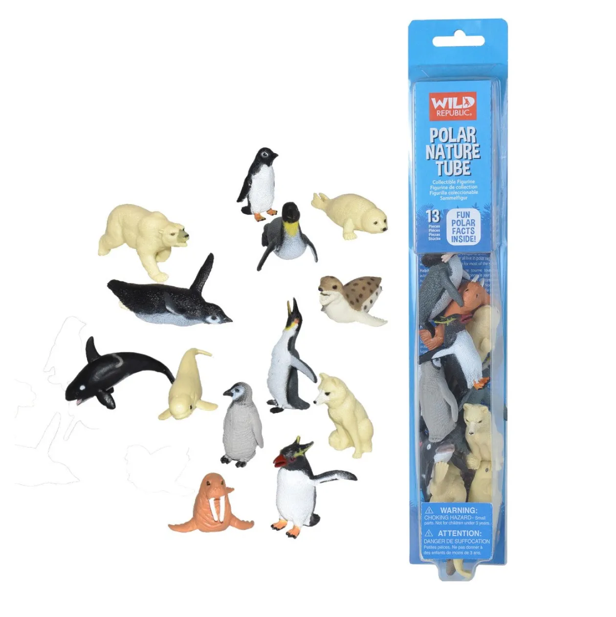 Wild Republic Tube of Polar Figurines with Playmat Discount