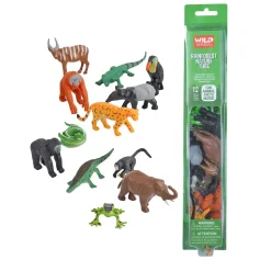 Wild Republic Tube of Rainforest Figurines with Playmat Flash Sale