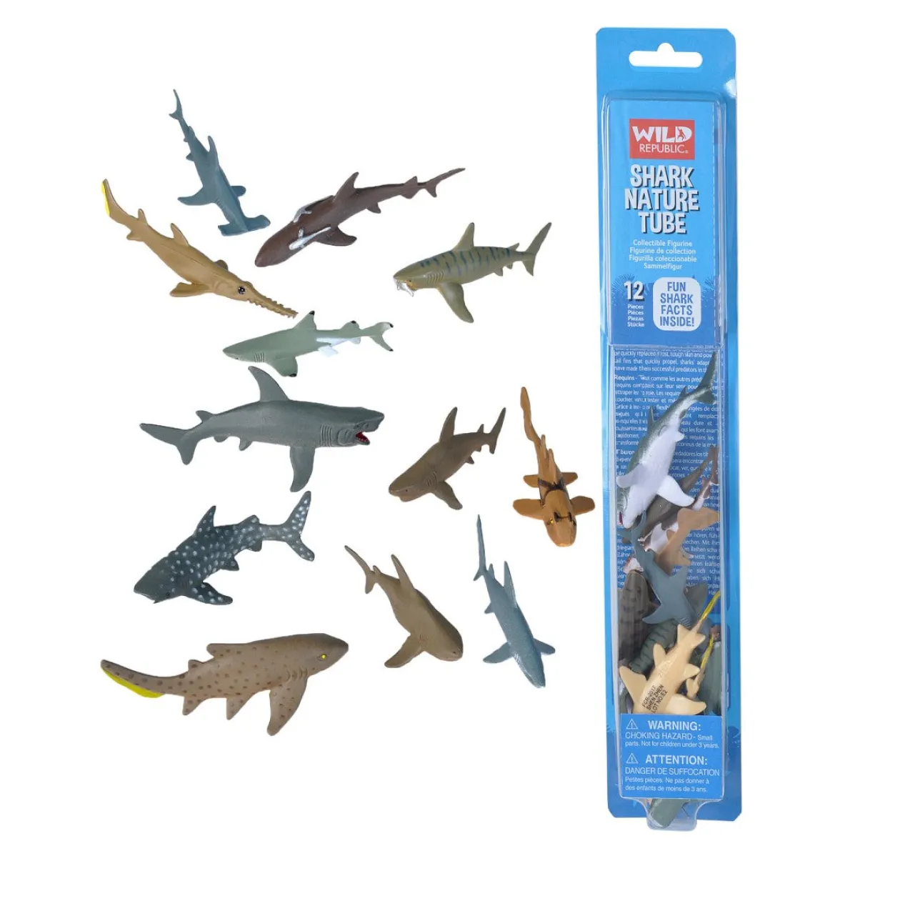 Wild Republic Tube of Shark Figurines with Playmat Cheap