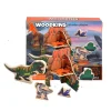 Wild Republic Woodkins - Dino Mountain New